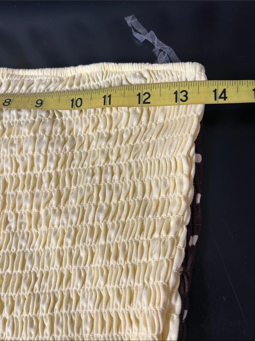 NWT Free For All Qty 2 - 1 Yellow and 1 Brown & White Elastic Tube Tops Size M